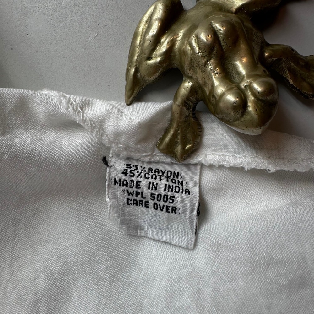 Jack Winter Vintage White Eyelet Beaded Blouse Victorian Mock Neck Top‎ 14 - Picture 10 of 16